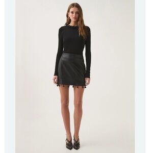 NWT Aje Black Unity Braided Knot Mini Skirt